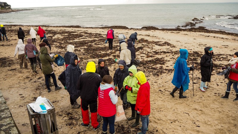 Ramassage déchets - Plage St-Michel - Piriac sur Mer